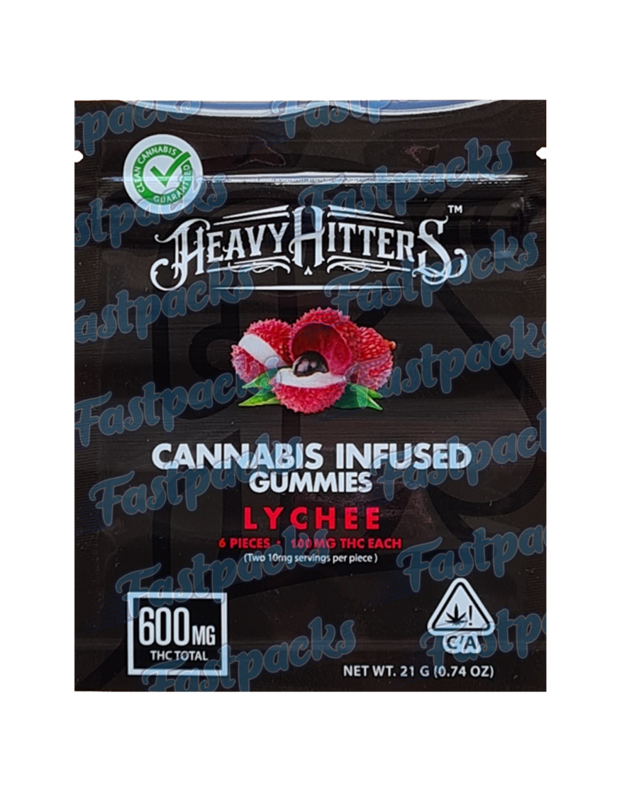 Heavy Hitters ~ Lychee ~ 600MG Mylar Bag