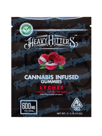 Heavy Hitters ~ Lychee ~ 600MG Mylar Bag