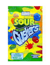 Infused Gushers ~ Sour ~ 500MG Mylar Bag