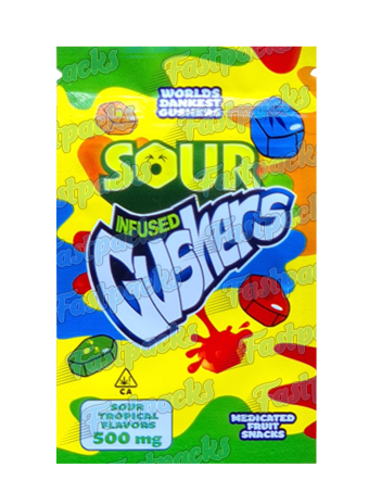 Infused Gushers ~ Sour ~ 500MG Mylar Bag