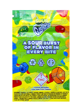 Infused Gushers ~ Sour ~ 500MG Mylar Bag