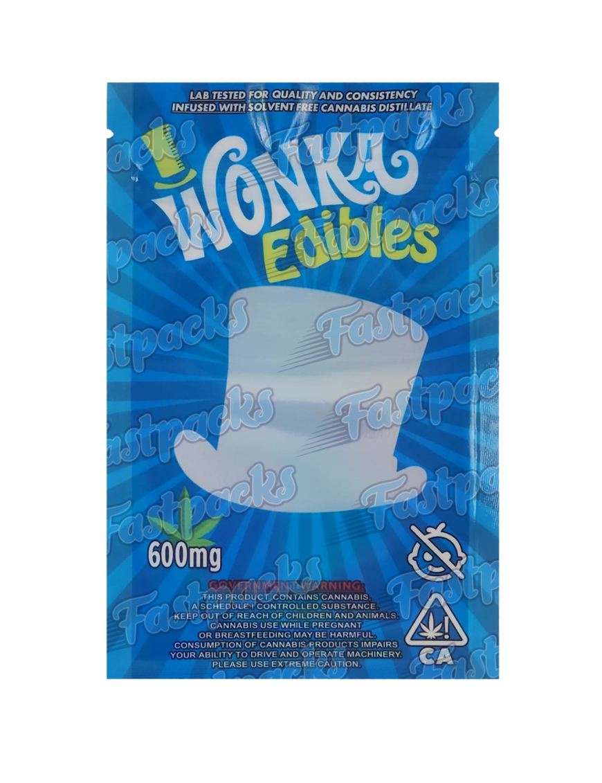 Wonka Edibles ~ Blue ~ 600MG Mylar Bag (2023)