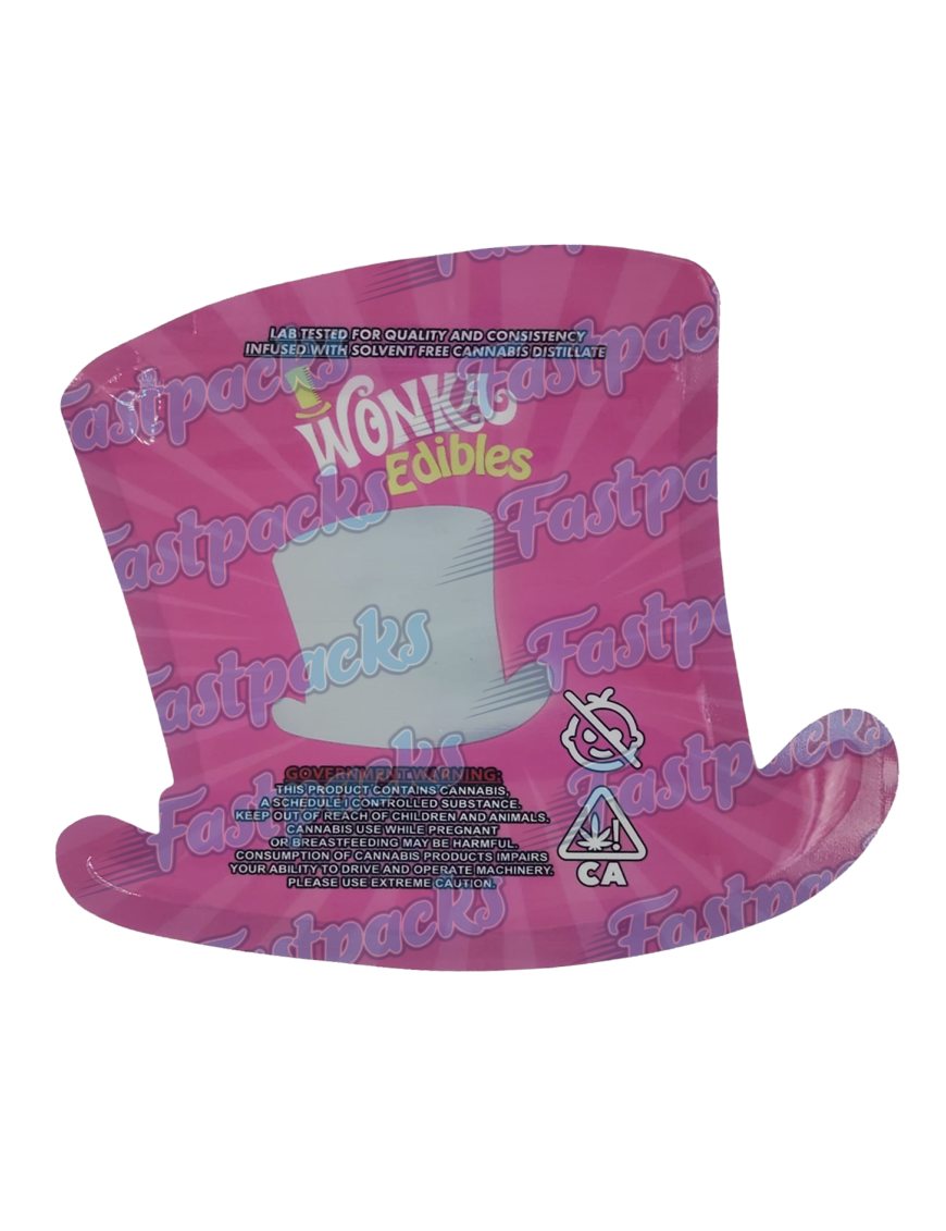 Wonka Edibles ~ Pink ~ Die Cut Mylar Bag (2023)