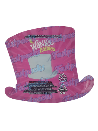 Wonka Edibles ~ Pink ~ Die Cut Mylar Bag (2023)