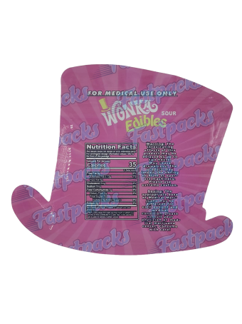 Wonka Edibles ~ Pink ~ Die Cut Mylar Bag (2023)