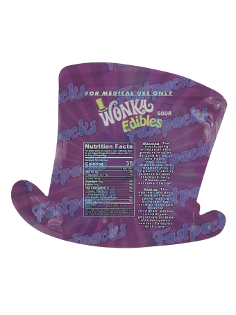 Wonka Edibles ~ Purple ~ Die Cut Mylar Bag (2023)