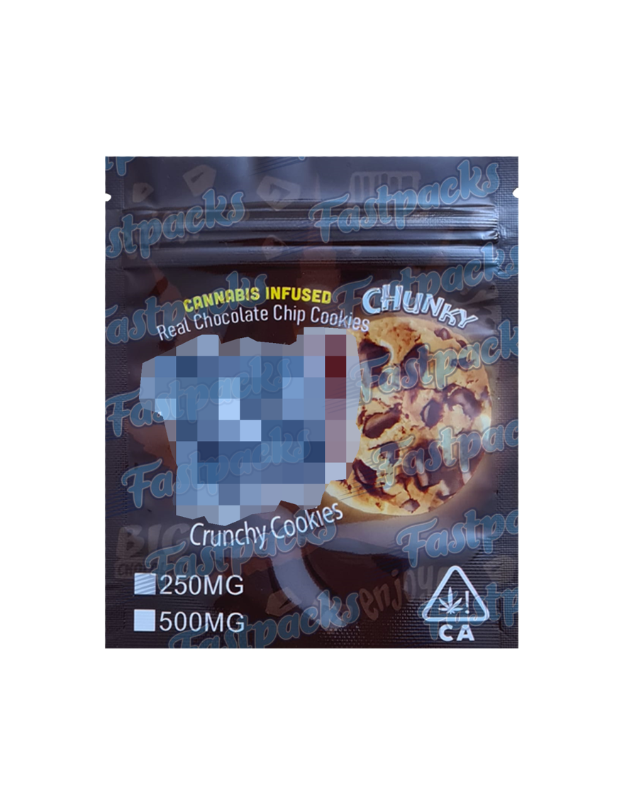 T.A Medicated Cookies ~ Infused Chunky Cookies ~ 250/500MG Empty Mylar Bag