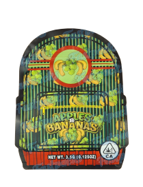 Backpack Boyz ~ Apples & Bananas ~ 3.5G Die-Cut Mylar Bag