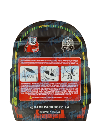 Backpack Boyz ~ Apples & Bananas ~ 3.5G Die-Cut Mylar Bag