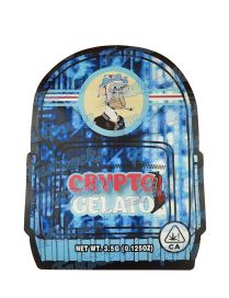 Backpack Boyz ~ Crypto Gelato ~ 3.5G Die-Cut Mylar Bag