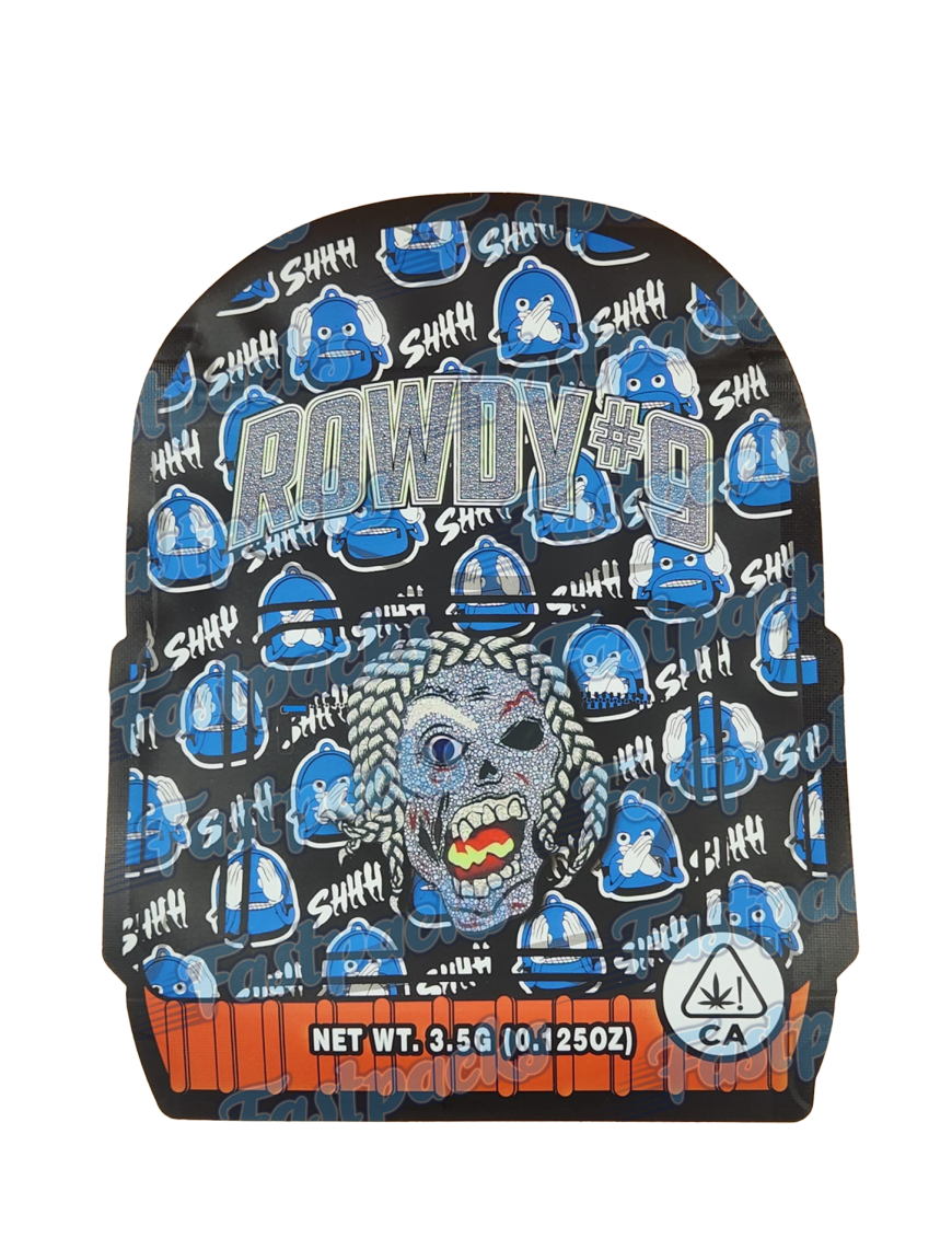 Backpack Boyz ~ Rowdy 9 ~ 3.5G Die-Cut Mylar Bag