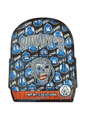 Backpack Boyz ~ Rowdy 9 ~ 3.5G Die-Cut Mylar Bag