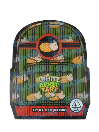 Backpack Boyz ~ White Apple Tart ~ 3.5G Die-Cut Mylar Bag