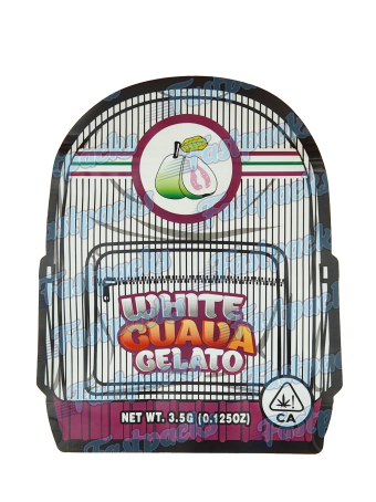 Backpack Boyz ~ White Guava Gelato ~ 3.5G Die-Cut Mylar Bag