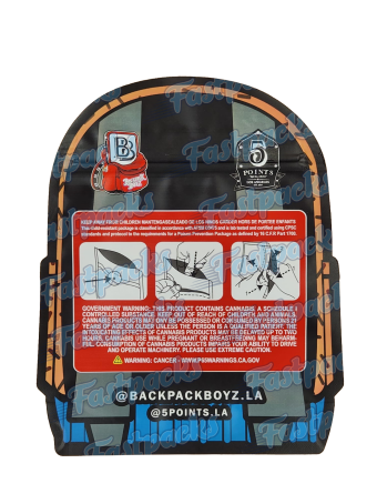 Backpack Boyz ~ Zazitoz ~ 3.5G Die-Cut Mylar Bag