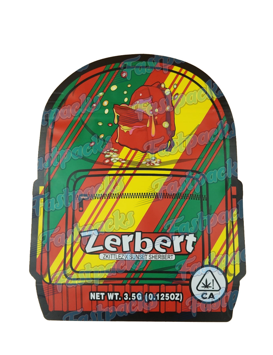 Backpack Boyz ~ Zerbert ~ 3.5G Die-Cut Mylar Bag