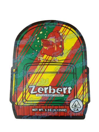 Backpack Boyz ~ Zerbert ~ 3.5G Die-Cut Mylar Bag