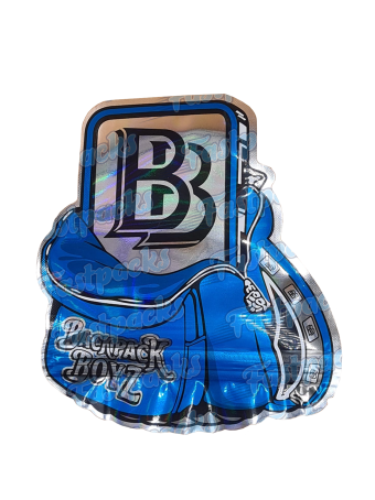 Backpack Boyz ~ New Blue ~ 3.5G Die-Cut Mylar Bag