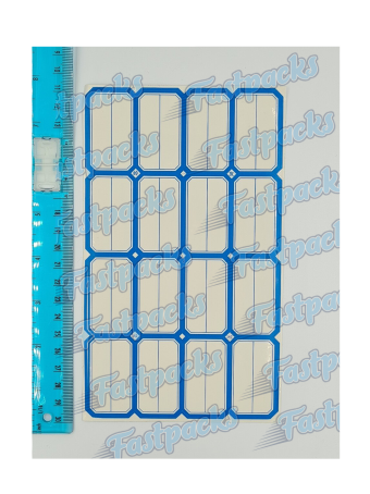 x16 ~ Strong Tags Strain Label With Easy Peel Blue Border ~ 25mm x 45mm