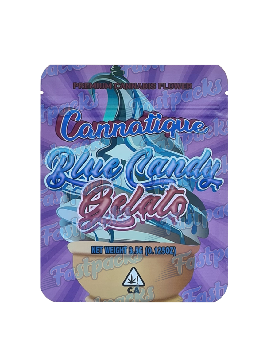 Cannatique ~ Blue Candy Gelato ~ 3.5G Mylar Bag