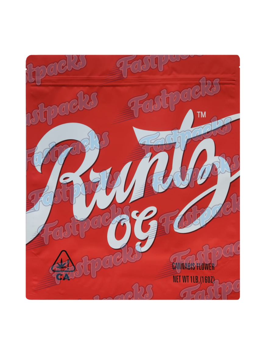 Runtz ~ OG Red ~ 1LB (16 Ounce) Super Large Mylar Bag