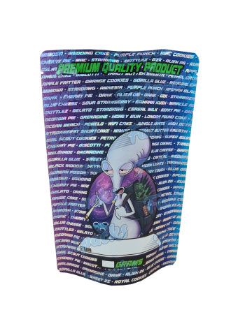 Dank ~ Alien Weed ~ 28G Premium Holographic Mylar Bag