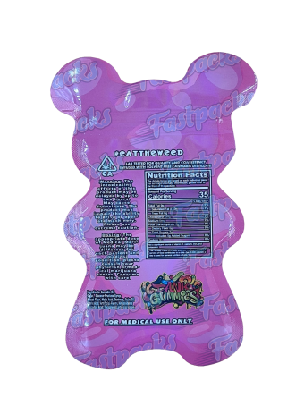 Dank Gummies ~ Pink ~ 500MG Die-Cut Mylar Bag (2022)