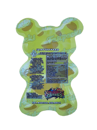 Dank Gummies ~ Yellow ~ 500MG Die-Cut Mylar Bag (2022)