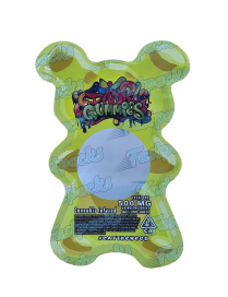 Dank Gummies ~ Yellow ~ 500MG Die-Cut Mylar Bag (2022)