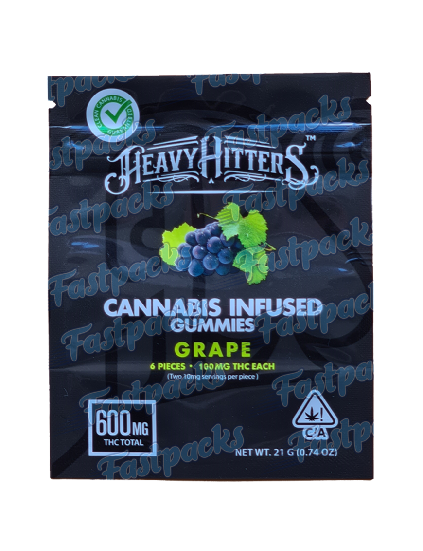 Heavy Hitters ~ Grape ~ 600MG Mylar Bag