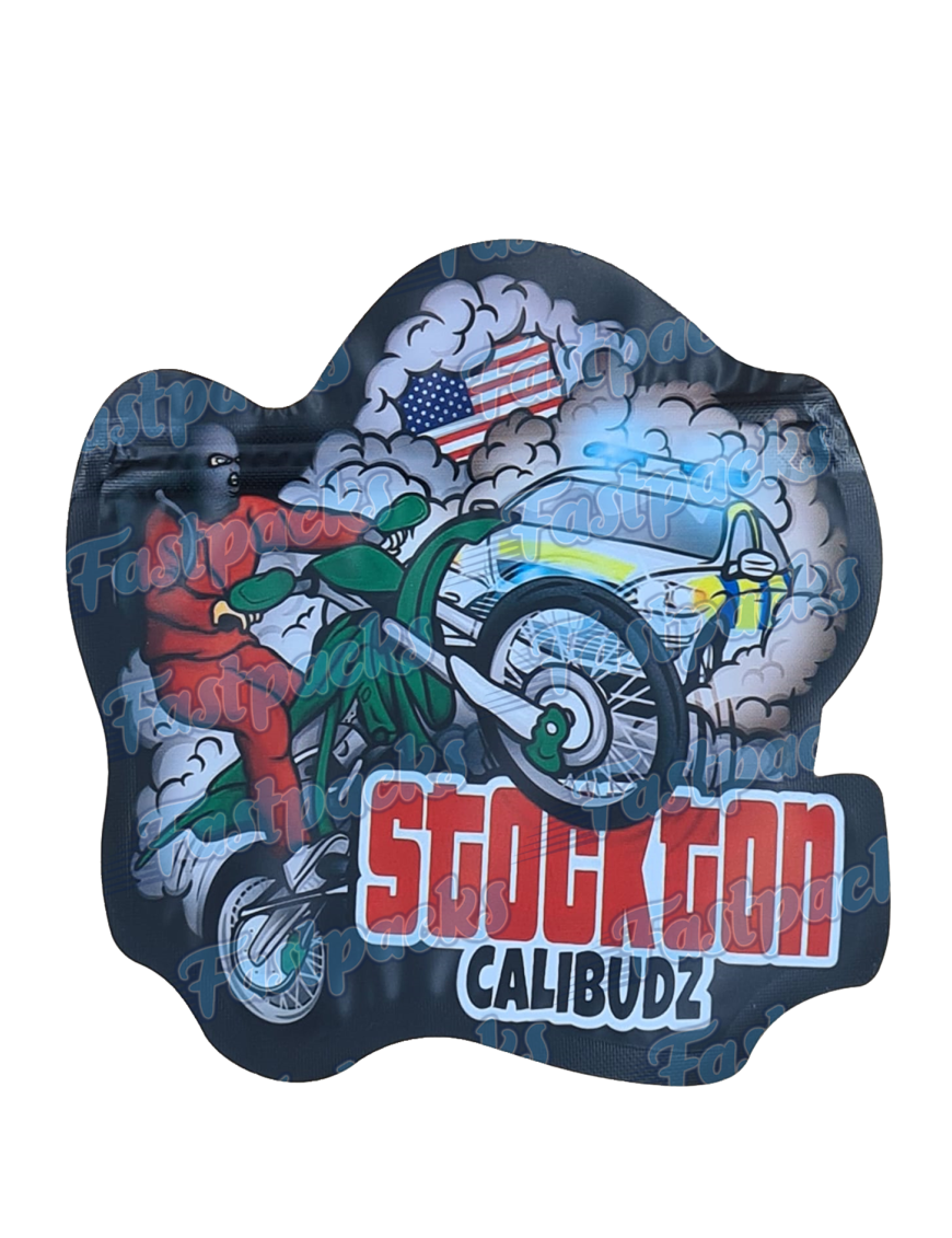 Stockton ~ Cali Budz ~ 3.5G Die-Cut Mylar Bag