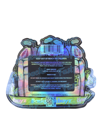 Backpack Boyz ~ Blue Guava Gelato ~ 3.5G Die-Cut Holographic Mylar Bag (2025)