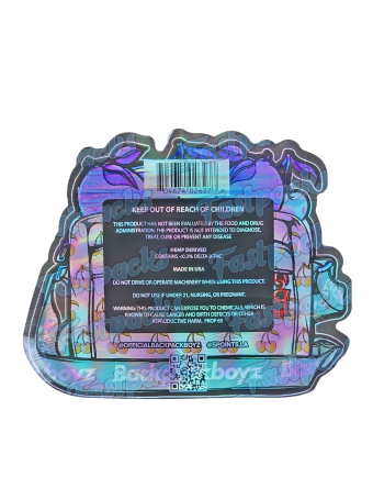 Backpack Boyz ~ White Cherry Gelato ~ 3.5G Die-Cut Holographic Mylar Bag (2025)