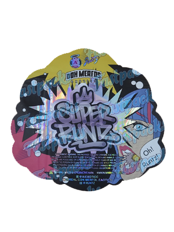 Don Merfos Exotics x Runtz ~ Super Runtz ~ 3.5G Die-Cut Mylar Bag (2024)