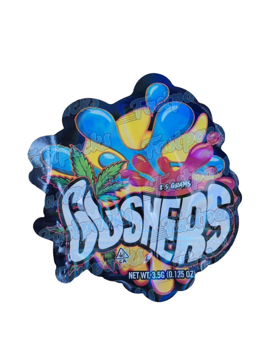 Gushers ~ 3.5G Die-Cut Holographic Mylar Bag