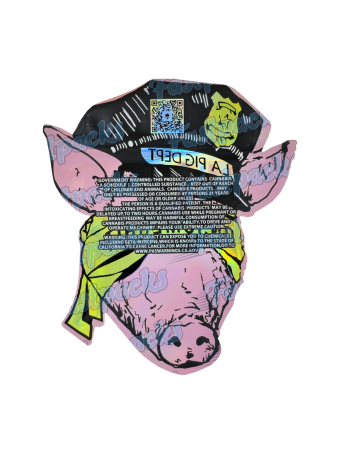 On Some Shit ~ LA Pig Dept ~ 3.5G Die-Cut Holographic Mylar Bag