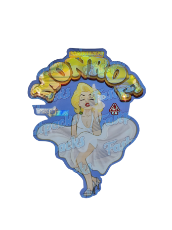 Upside Down ~ Marilyn Monroe ~ 3.5G Die-Cut Holographic Mylar Bag