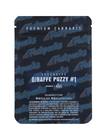 Doja ~ Exclusive Giraffe Puzzy 1 ~ Doja Authentic Strain Label ~ 3.5G Mylar Bag