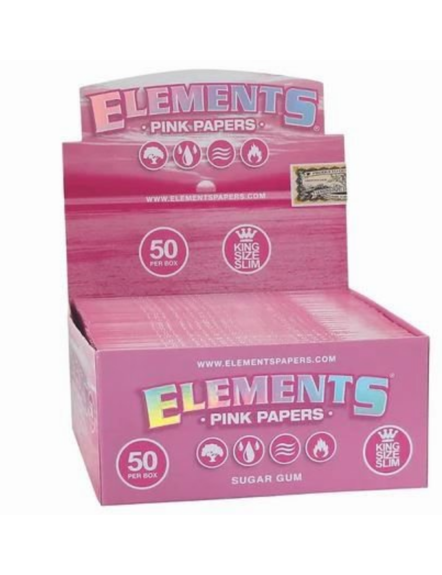Elements ~ Limited Edition Pink King Size Rolling Papers ~ x32 Leaves Per Booklet