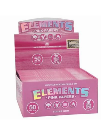 Elements ~ Limited Edition Pink King Size Rolling Papers ~ x32 Leaves Per Booklet