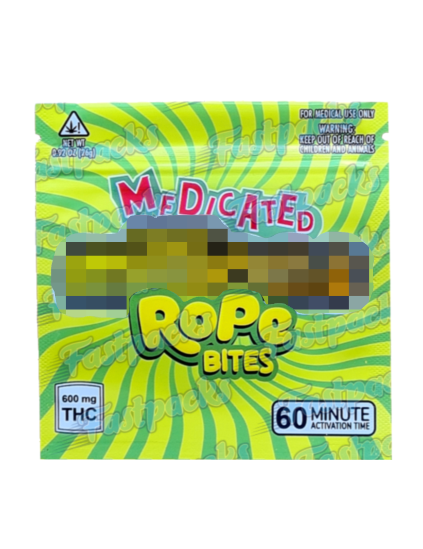 Medicated M Rope Bites ~ Original ~ 600MG Mylar Bag