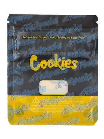 Cookies ~ Black / Yellow ~ 3.5G Small 8cm x10cm Mylar Bag