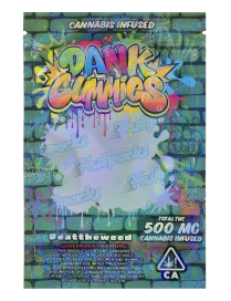 Dank Gummies ~ Green Graffiti ~ 500MG Mylar Bag