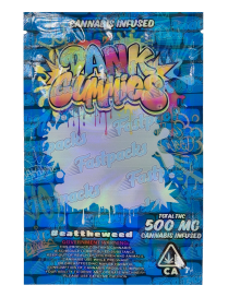 Dank Gummies ~ Blue Graffiti ~ 500MG Mylar Bag