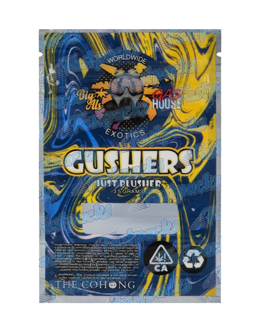 Big Al's x Gas House ~ Gushers Just Plusher ~ 3.5G Mylar Bag