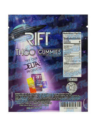 Rift ~ THCO Gummies ~ 20MG Mylar Bag