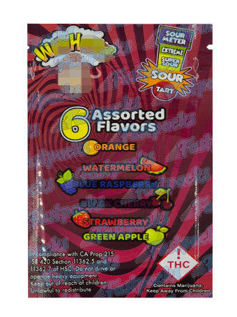 W Heads ~ Sour Medicated Chewy Cubes ~ 600MG Mylar Bag