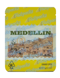 Cookies ~ Lemonade Medellin ~ 3.5G Mylar Bag Inc. Strain Label & Holographic