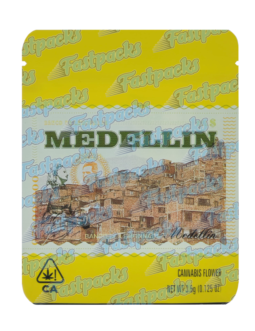 Cookies ~ Lemonade Medellin ~ 3.5G Mylar Bag Inc. Strain Label & Holographic