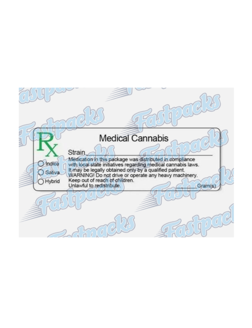 RX ~ Medical Cannabis Strain Label Stickers ~ Bulk Deals Avaliable